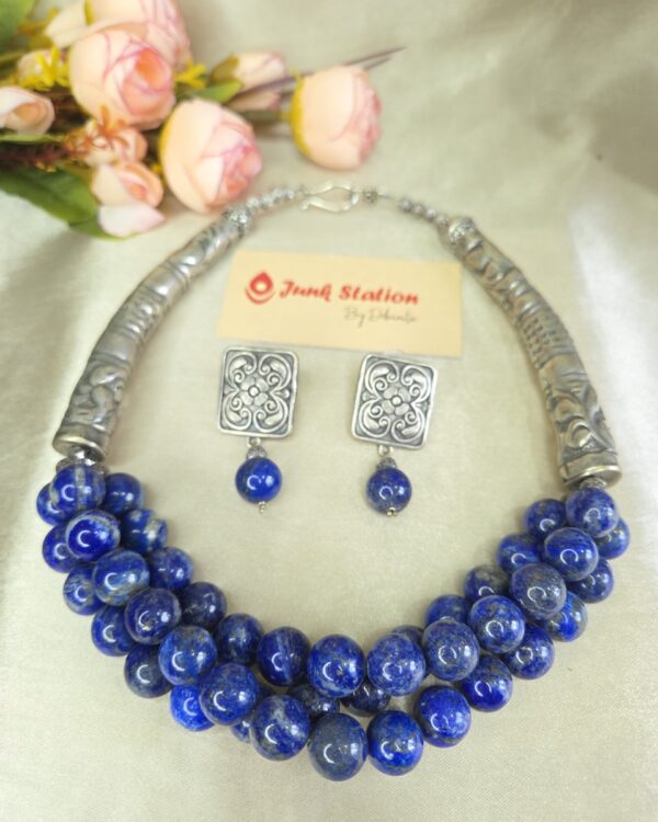 Original Lapis Lazuli Neckpiece in Hasli Pattern