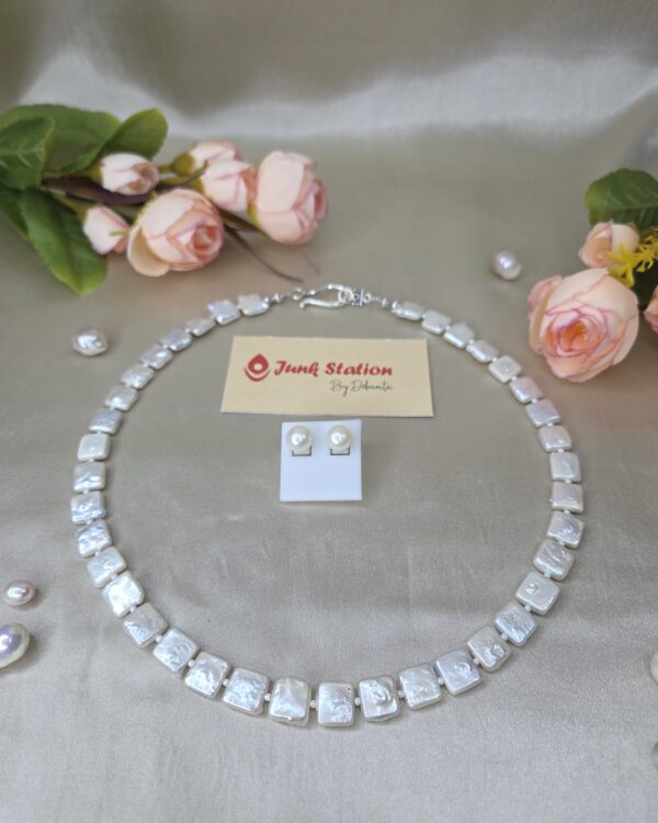 Single line of Square Baroque Fresh Water Pearl